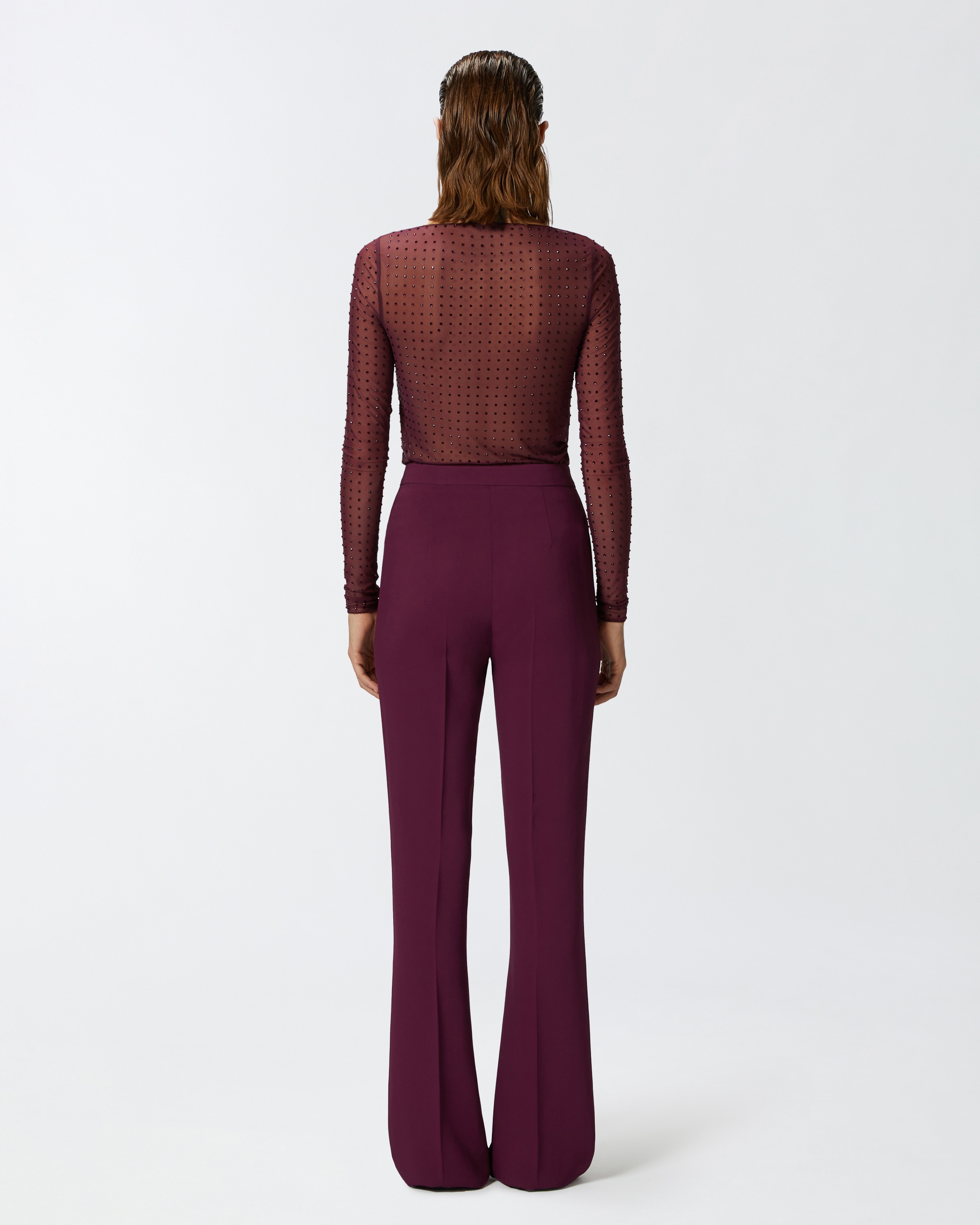 HIGH-WAIST TROUSERS IN TECHNICAL CADY - 4