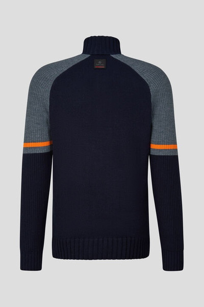 BOGNER Vades hybrid half-zippered sweater in Blue outlook