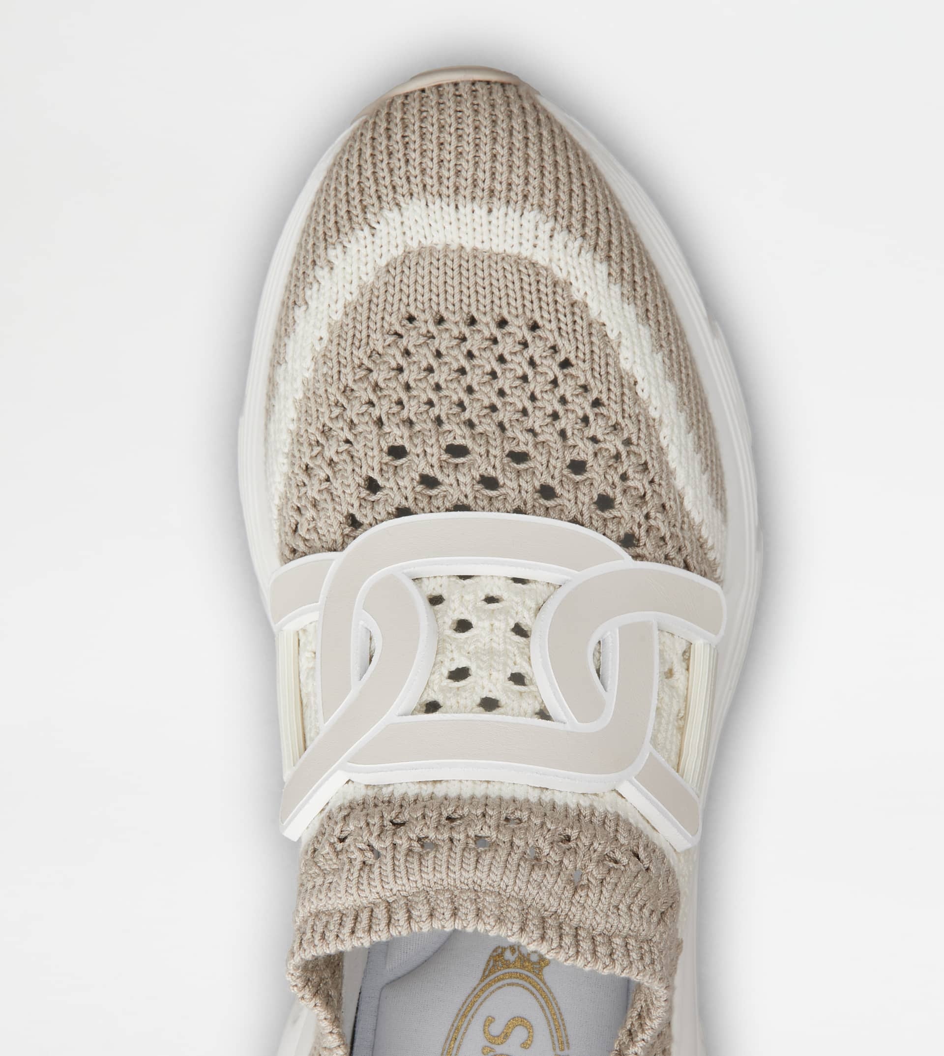 KATE SLIP-ON SNEAKERS IN FABRIC - BEIGE, OFF WHITE - 4