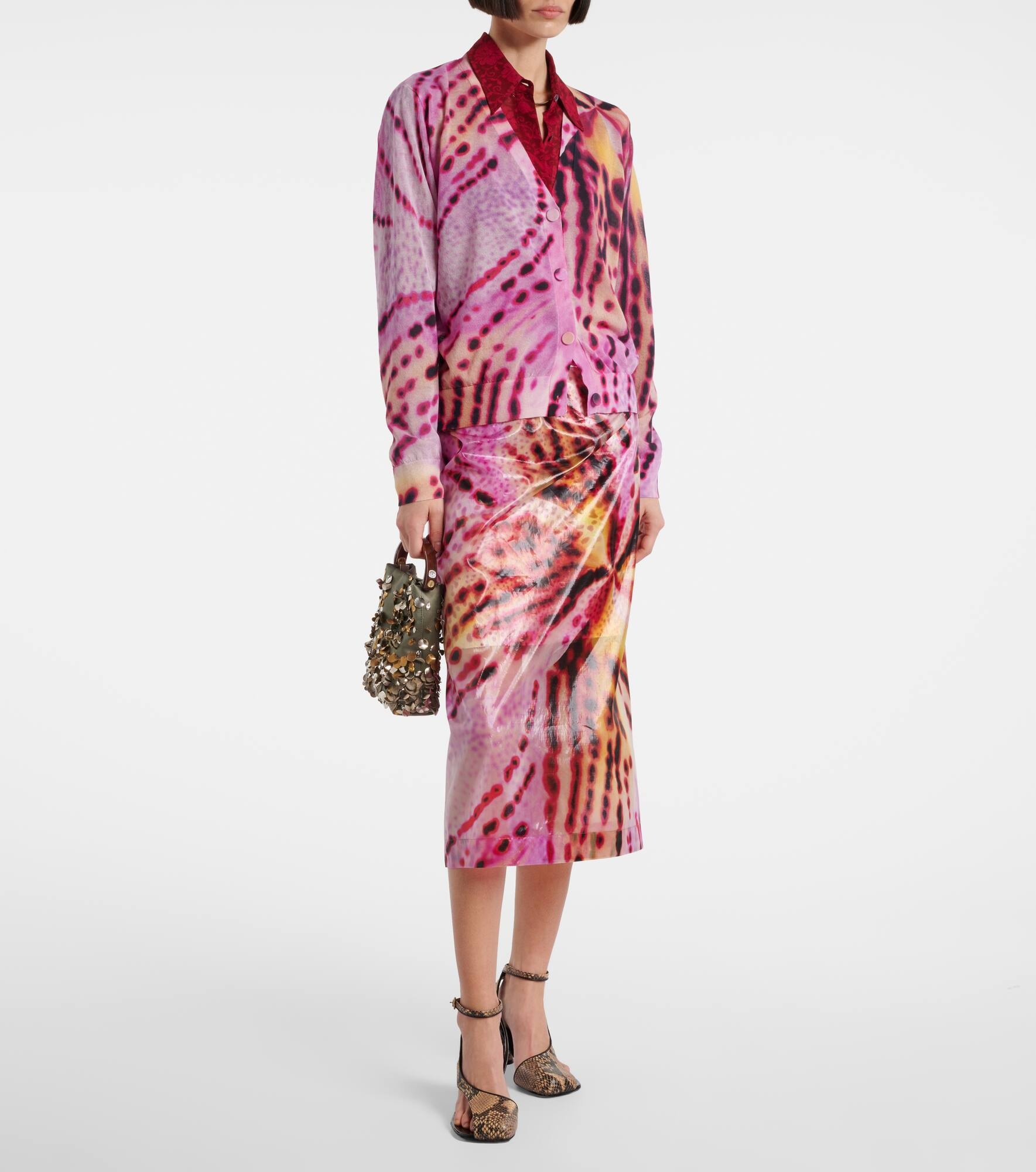 Sami printed gathered midi skirt - 5