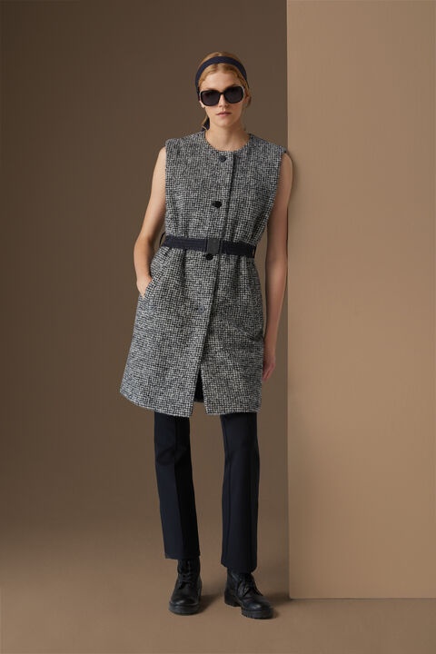 Marit gilet in Black/Off-white - 6