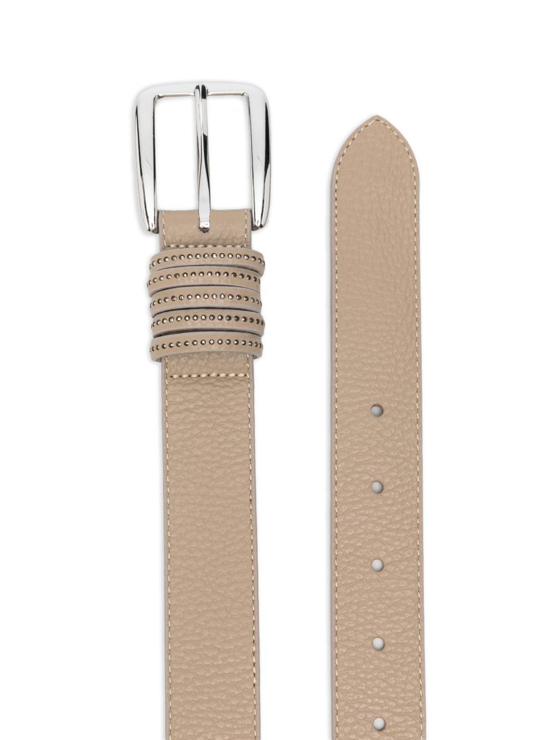 PESERICO textured-leather buckle belt outlook