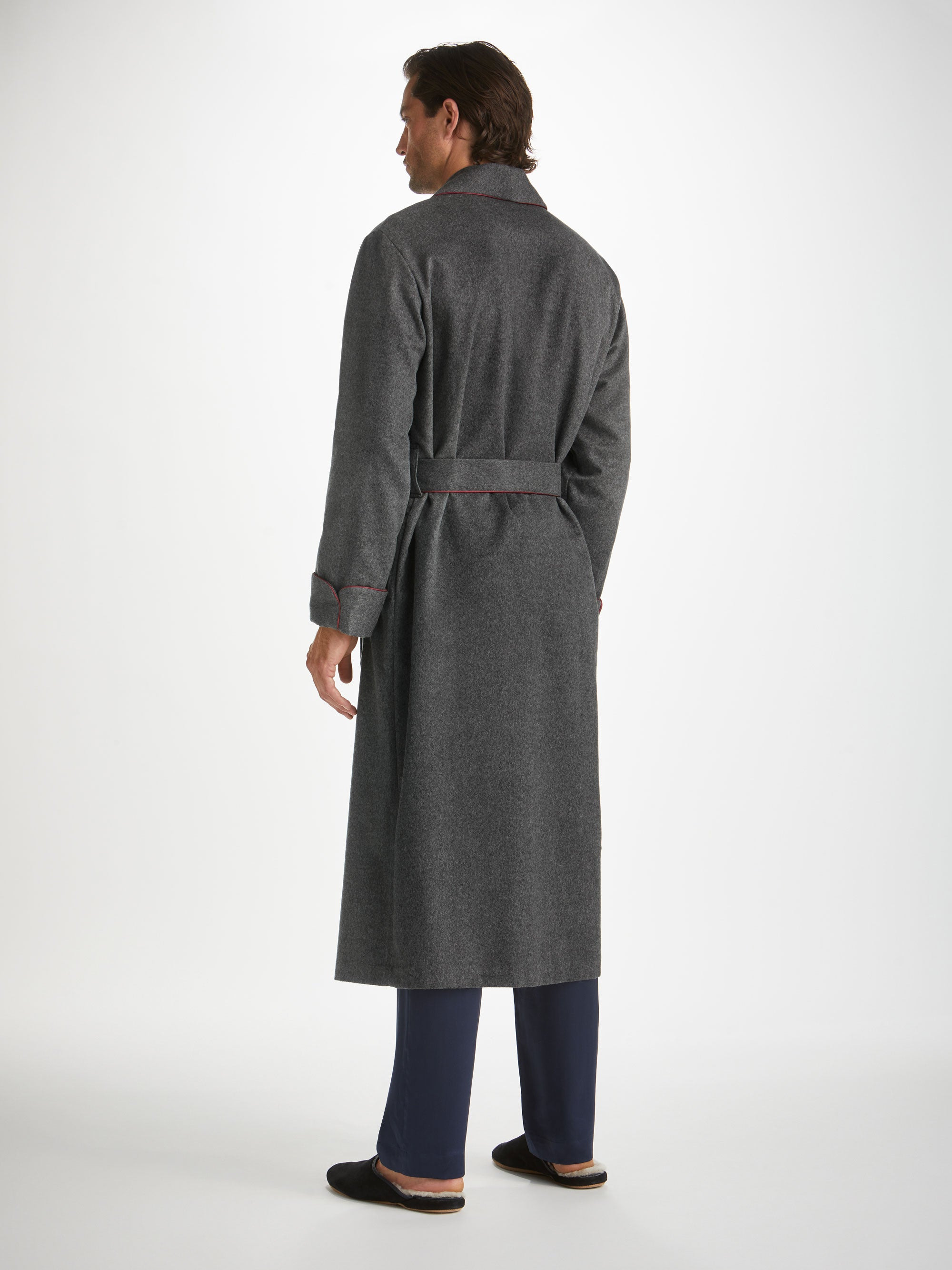 Men's Dressing Gown Duke Cashmere Charcoal - 4