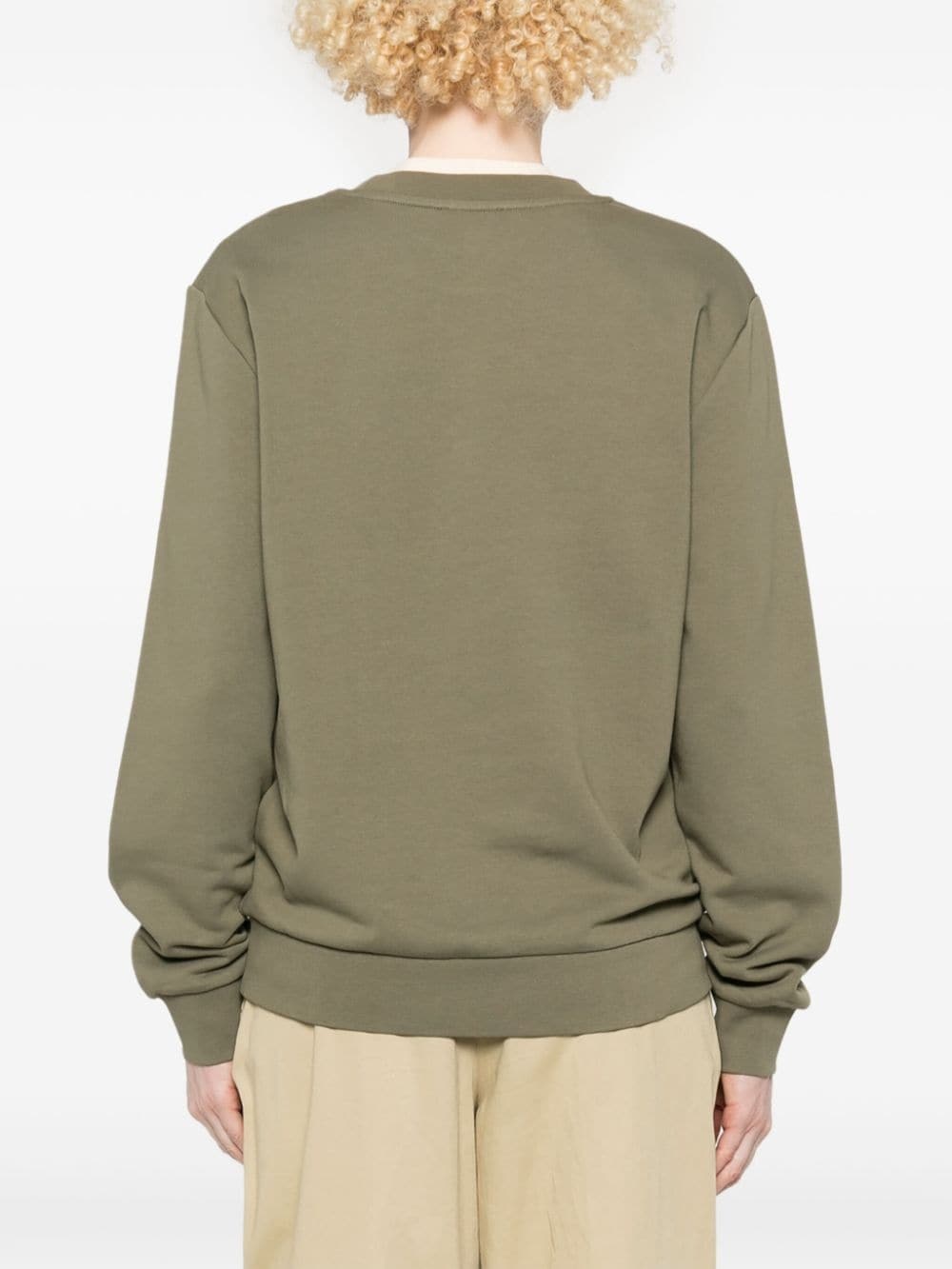 flocked-logo sweatshirt - 4