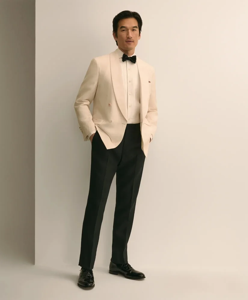 Classic Fit Wool-Linen 1818 Double-Breasted Dinner Jacket - 1