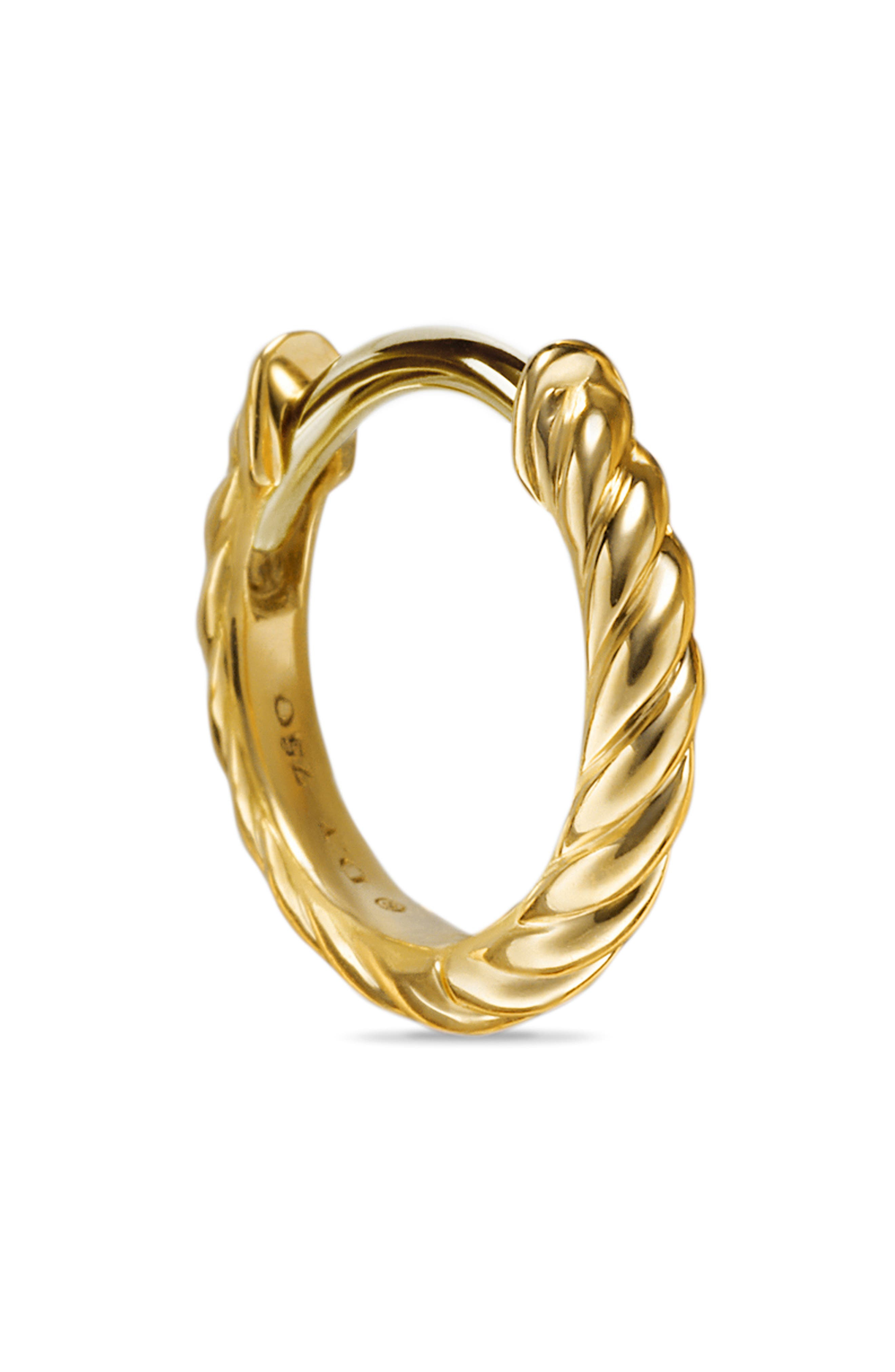 David Yurman Sculpted Cable Huggie Hoop Earrings in 18K Yellow Gold at Nordstrom - 5