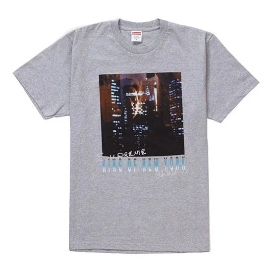 Supreme SS19 Christopher Walken King Of New York TeeHeather Grey SUP-SS19-236 - 1