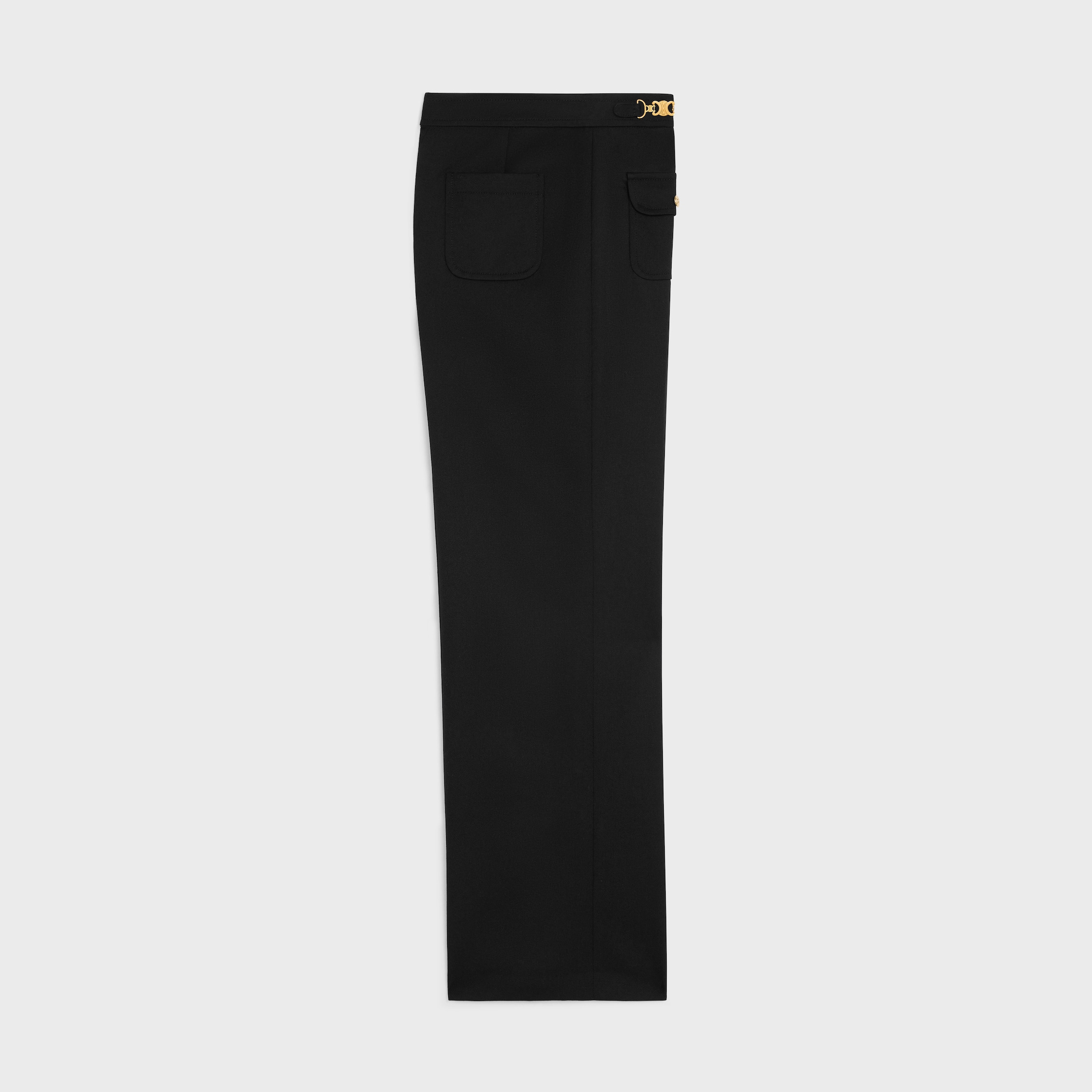 pants with gourmettes IN DIAGONAL WOOL - 3