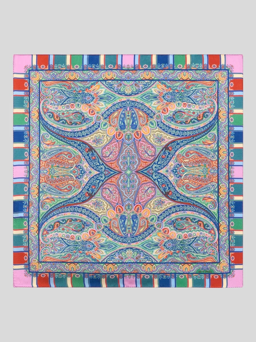 FLORAL SILK POCKET SQUARE - 1