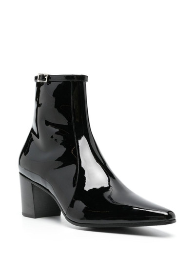 SAINT LAURENT Arsun patent-leather ankle boots outlook