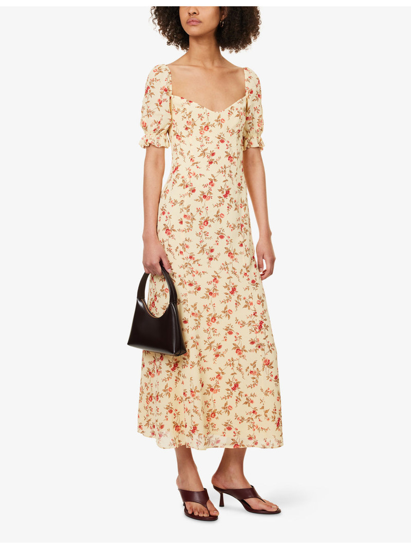 Reformation Gloria Floral-Print Woven Midi Dress outlook