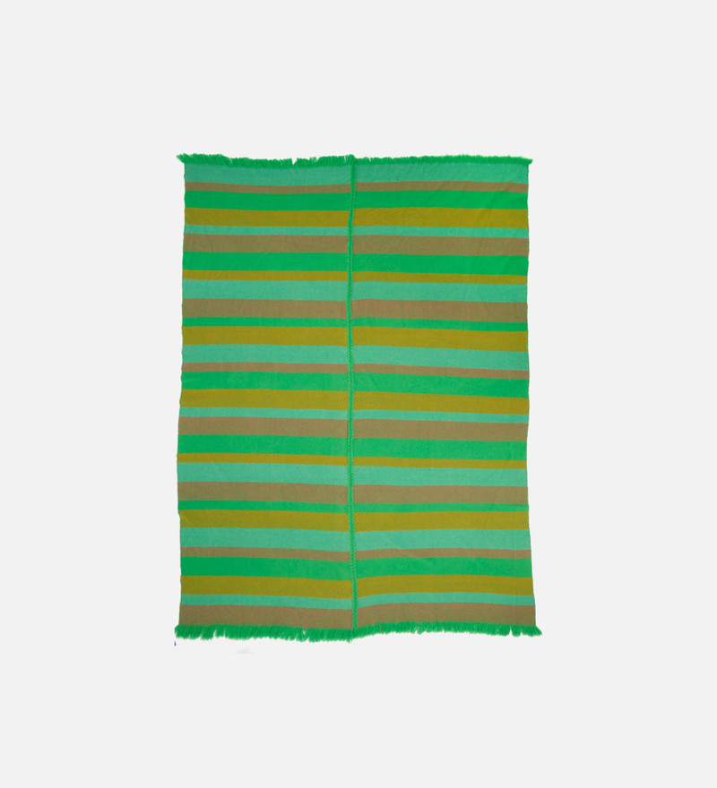 VARIED STRIPE CASHMERE WOVEN THROW 1