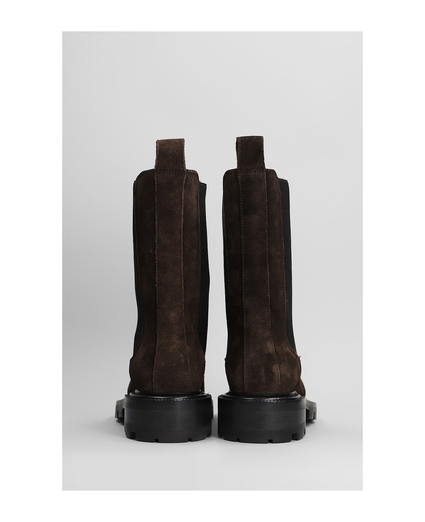 Napa Chelsea Boot Combat Boots In Brown Suede - 4