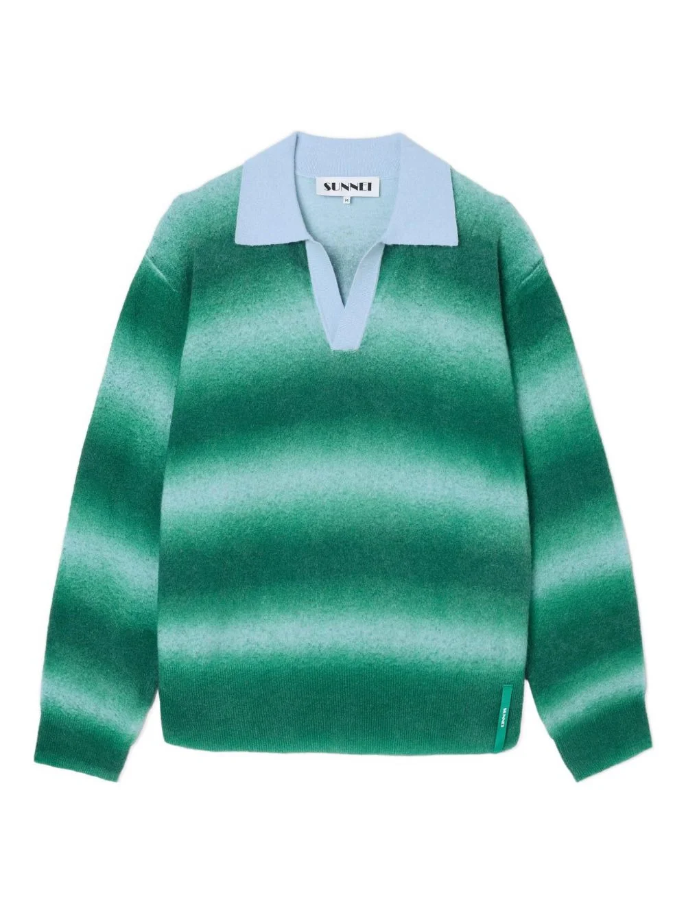 ombré polo-collar sweater - 1