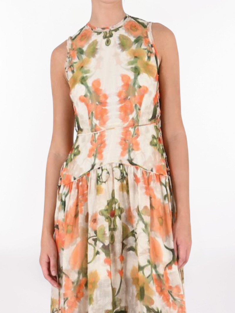 Marchesa RAMIE HIGH NECK TIERED MAXI DRESS outlook