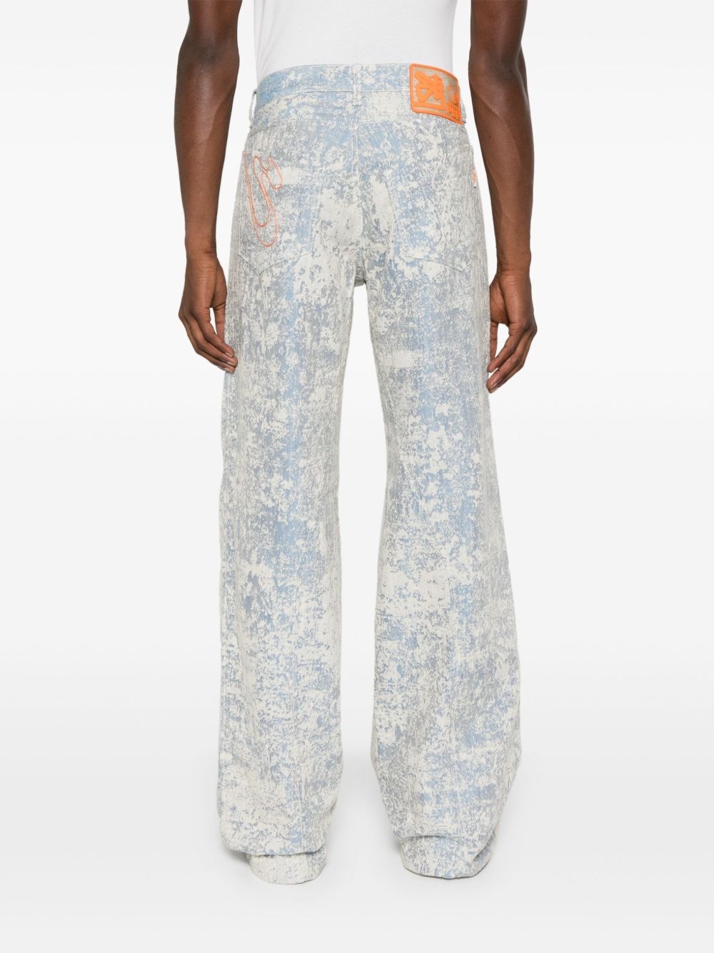 dust-effect straight-leg jeans - 4