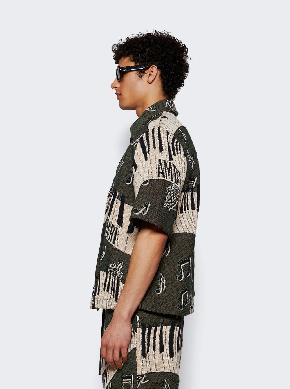 Piano Keys Tapestry Shirt Black - 3