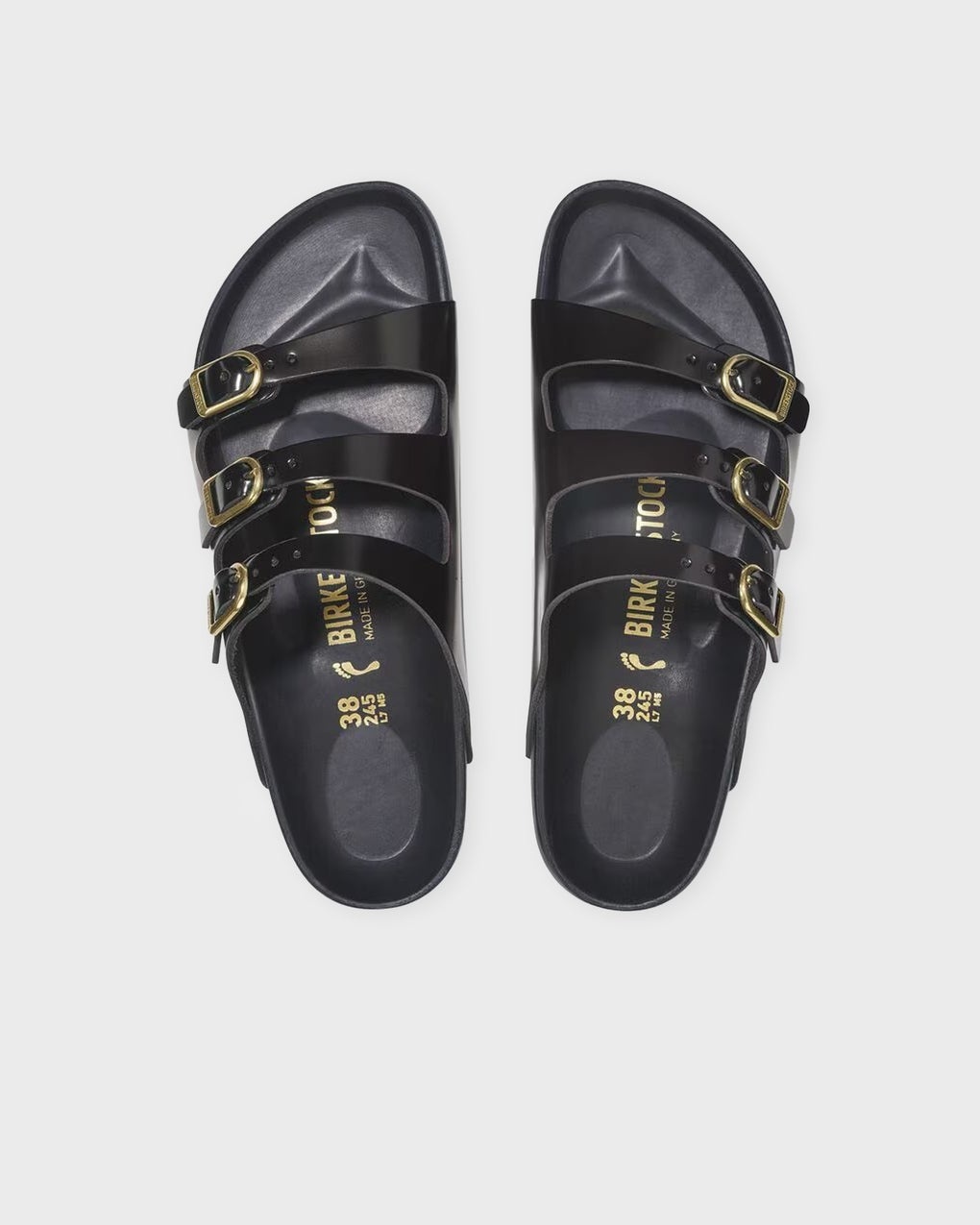 Sandals Florida D-Buckle High Shine  Black - 3