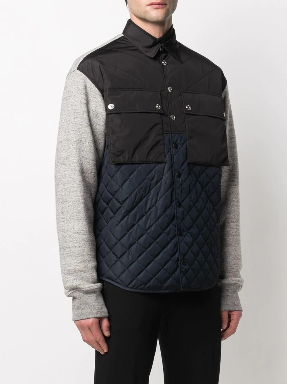 flap-pocket quilted jacket - 3