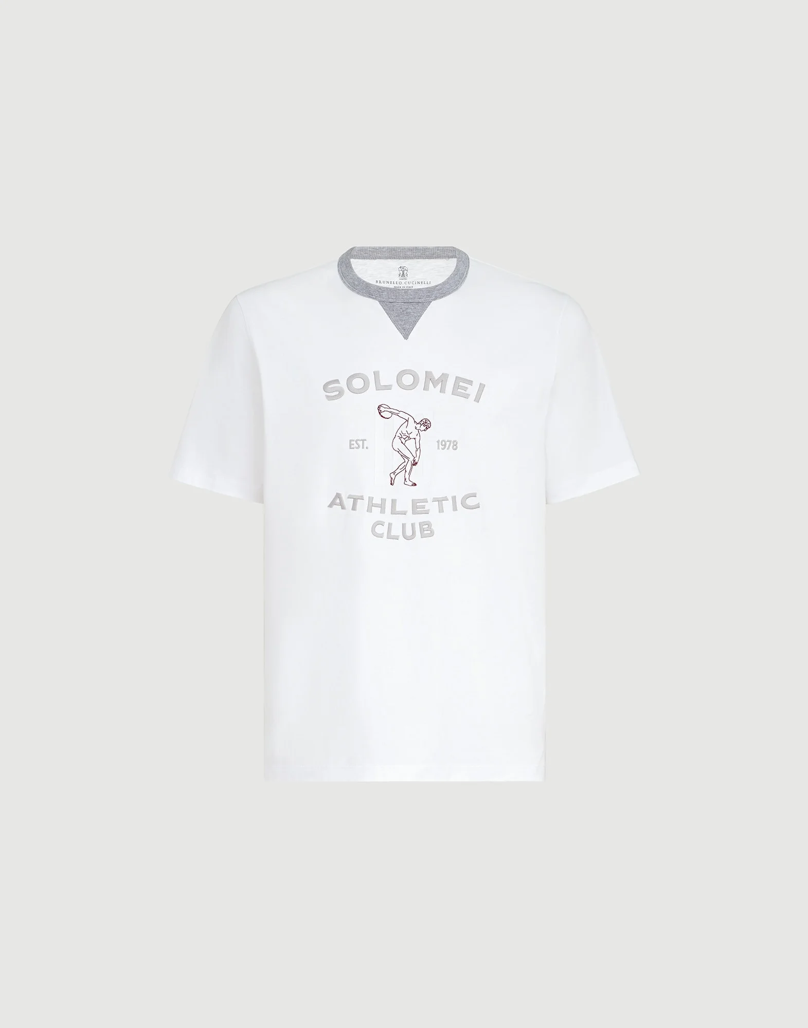 Cotton jersey crew neck T-shirt with print - 1