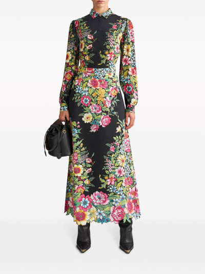 Etro floral-print cotton maxi skirt outlook