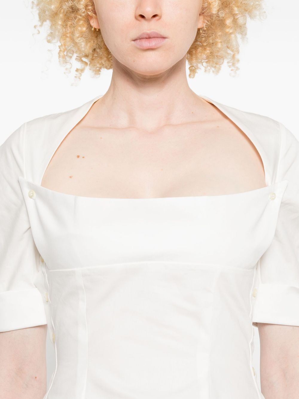 square-neck button-detail blouse - 5