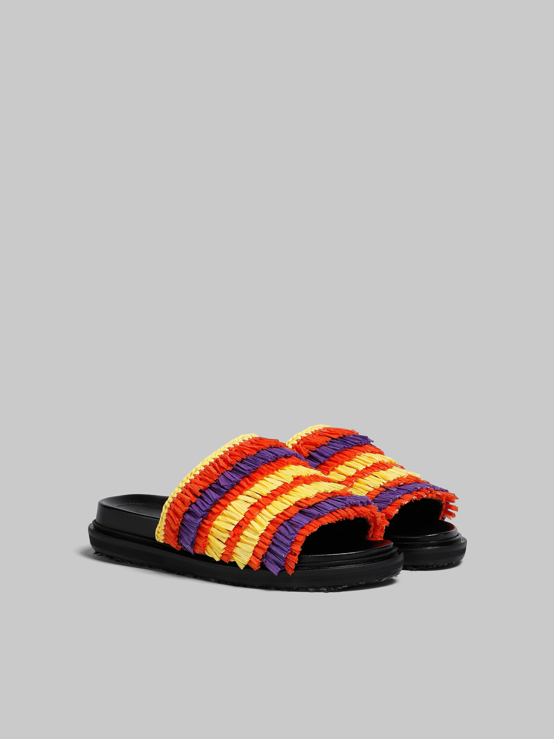 MULTICOLOURED FRINGE SLIDE SANDAL - 2