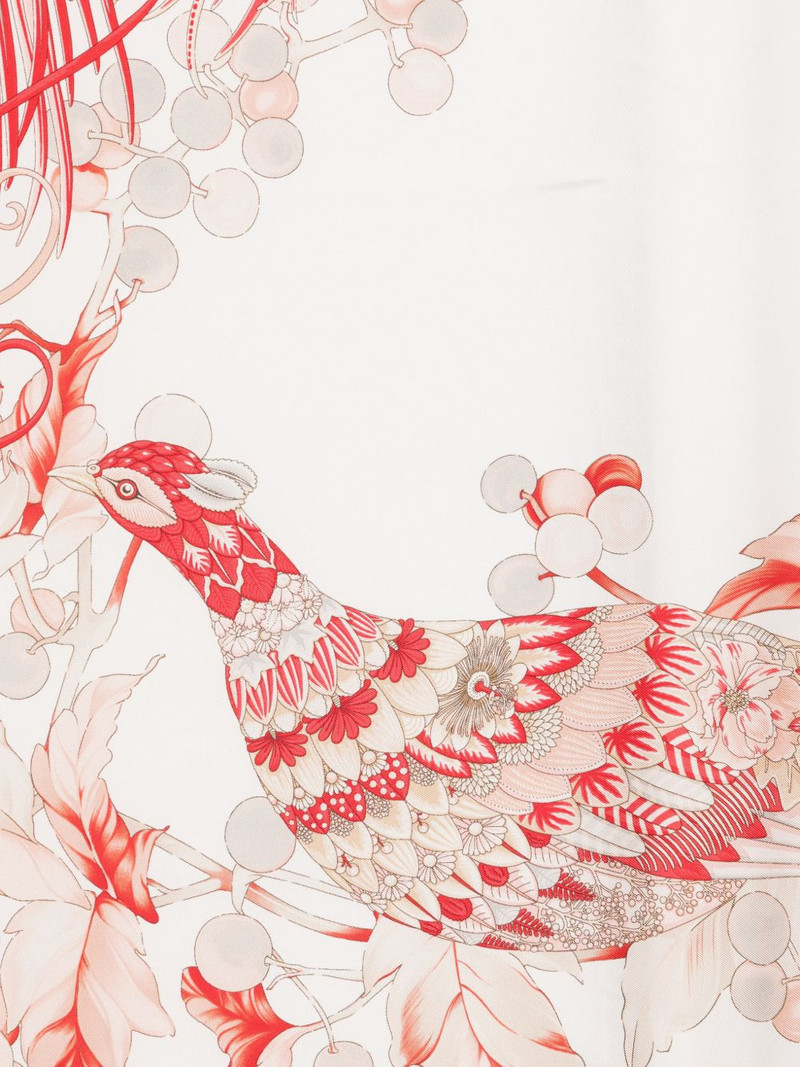 FERRAGAMO bird print scarf outlook