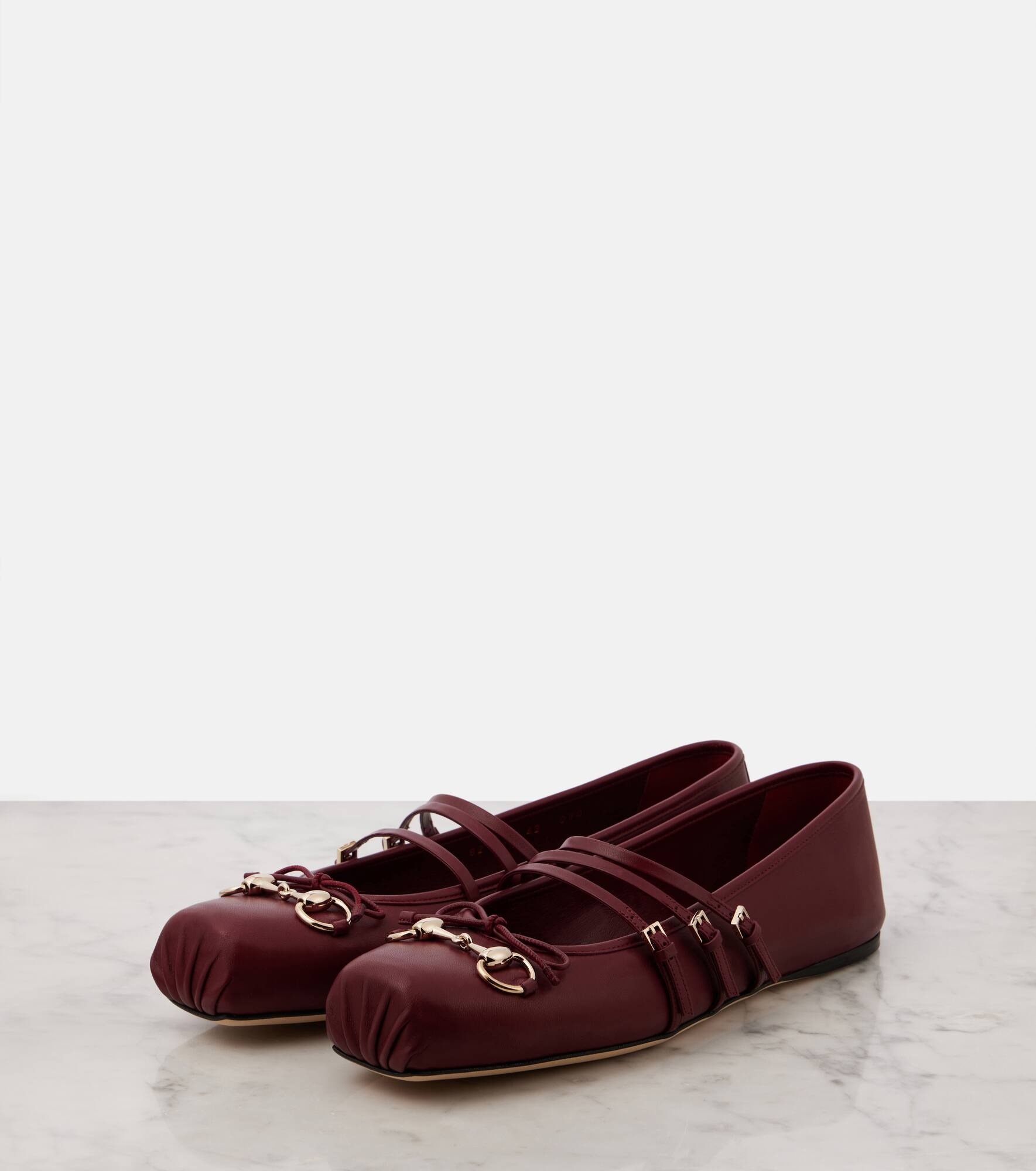 Horsebit leather ballet flats - 4