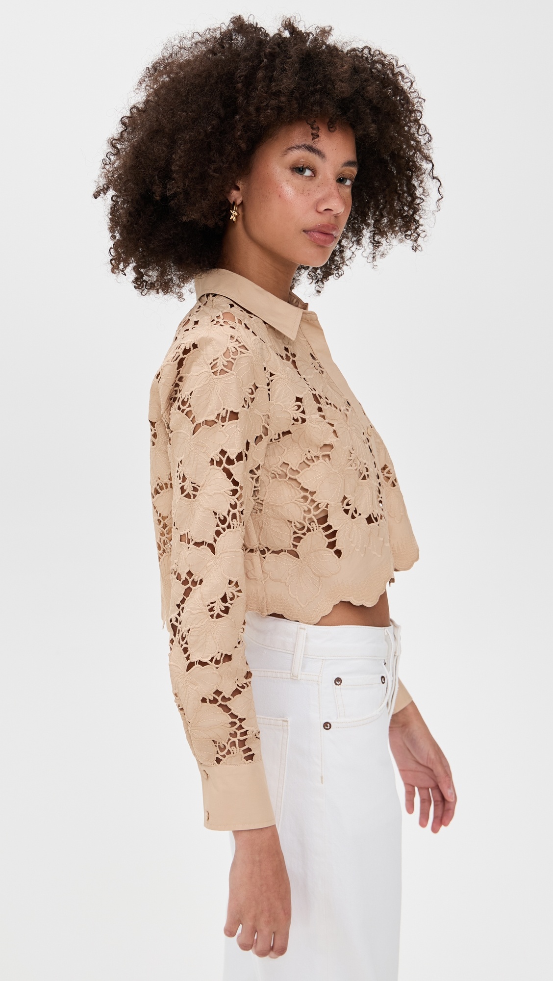 Seychelle Cropped Button Down Shirt - 3