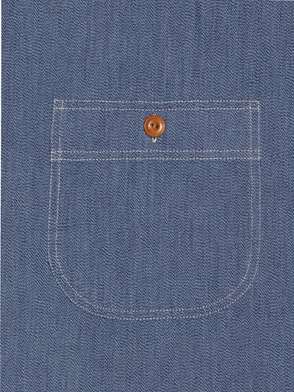 Julian Chambray Worker Shirt Indigo - 5