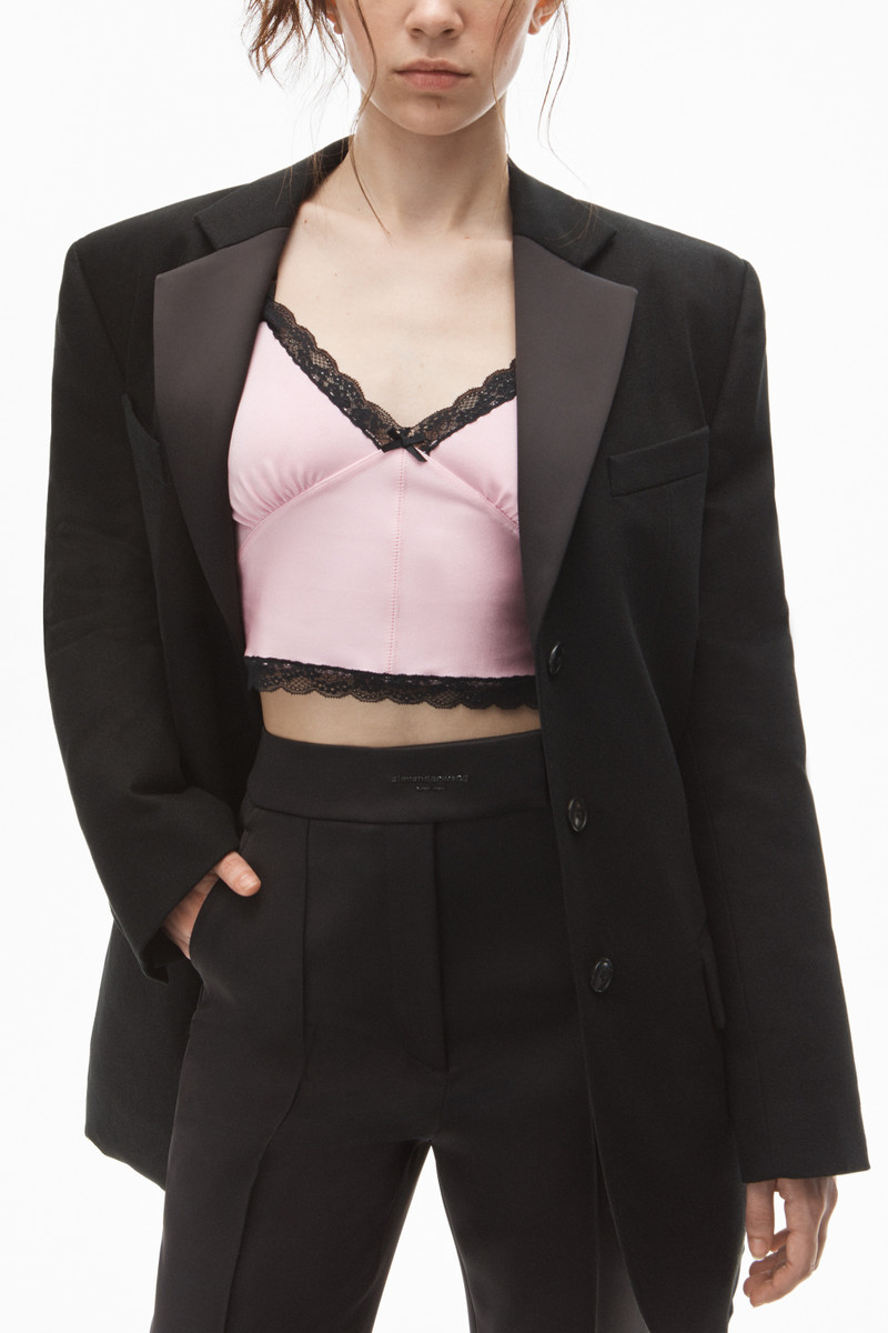 STACKED LOGO RIVET PANT IN HEAVY SATIN 4