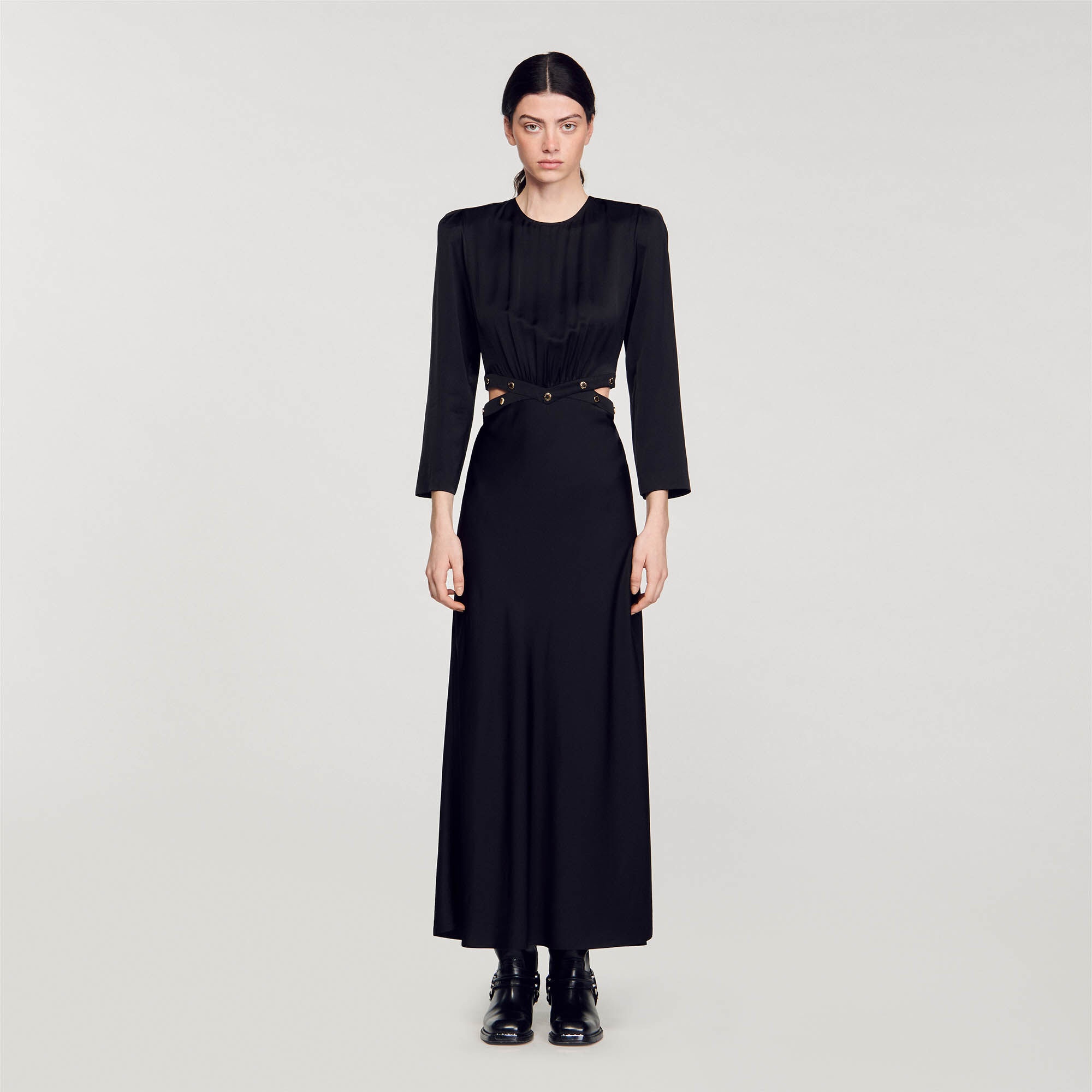 SATIN-FINISH MAXI DRESS - 3