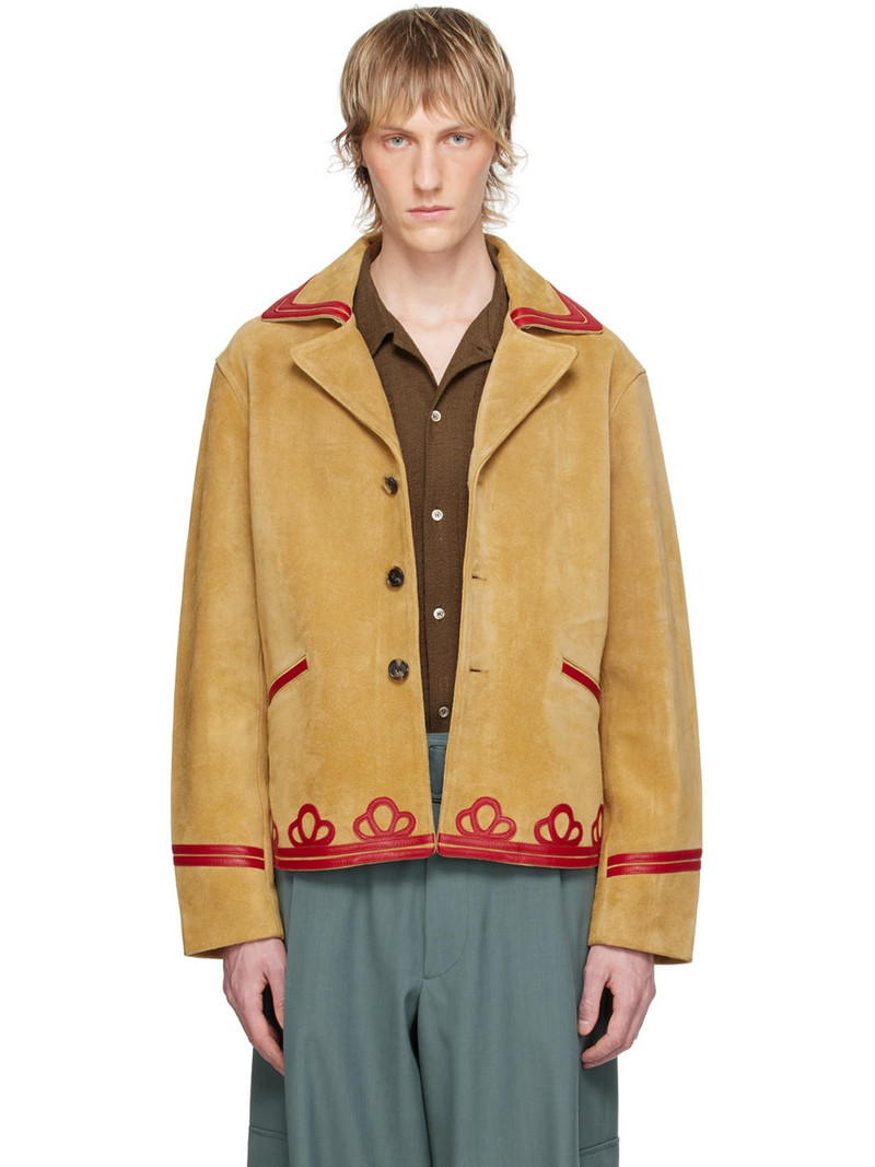 Trefoil 대조-trim 스웨드 blazer - 1