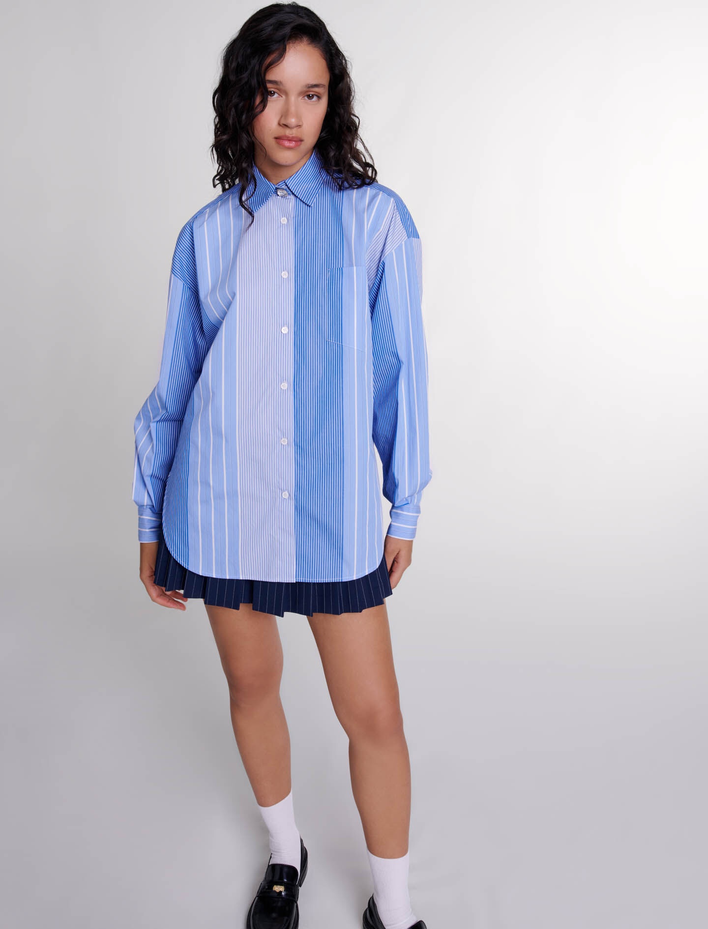 Striped patchwork shirt - 5