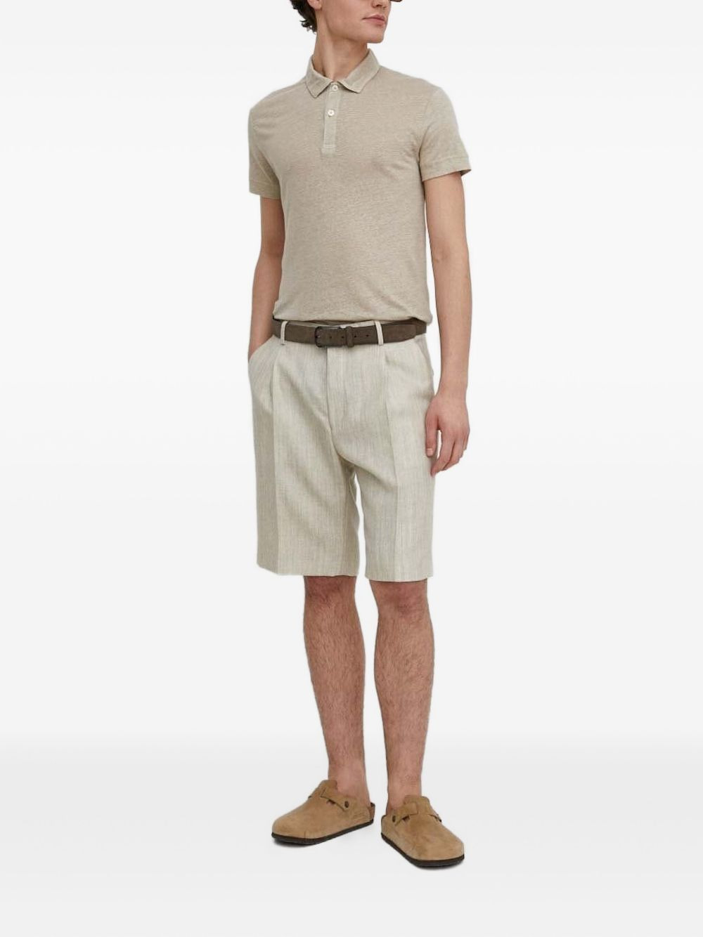 pleated side-pocket shorts - 2