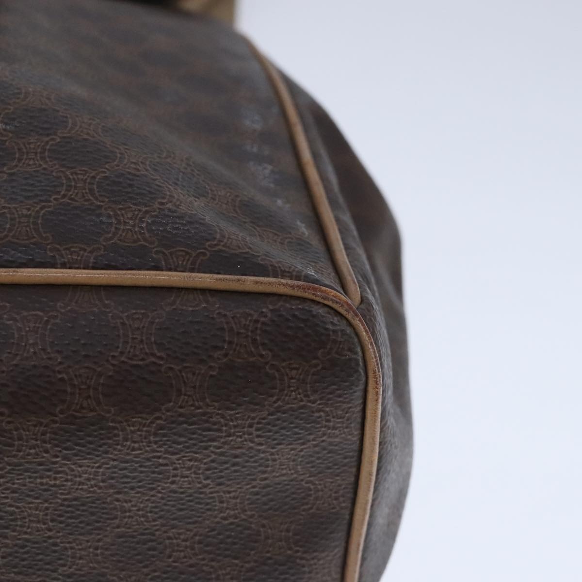 CELINE Macadam Canvas Backpack Pvc Leather Brown Gold - 13