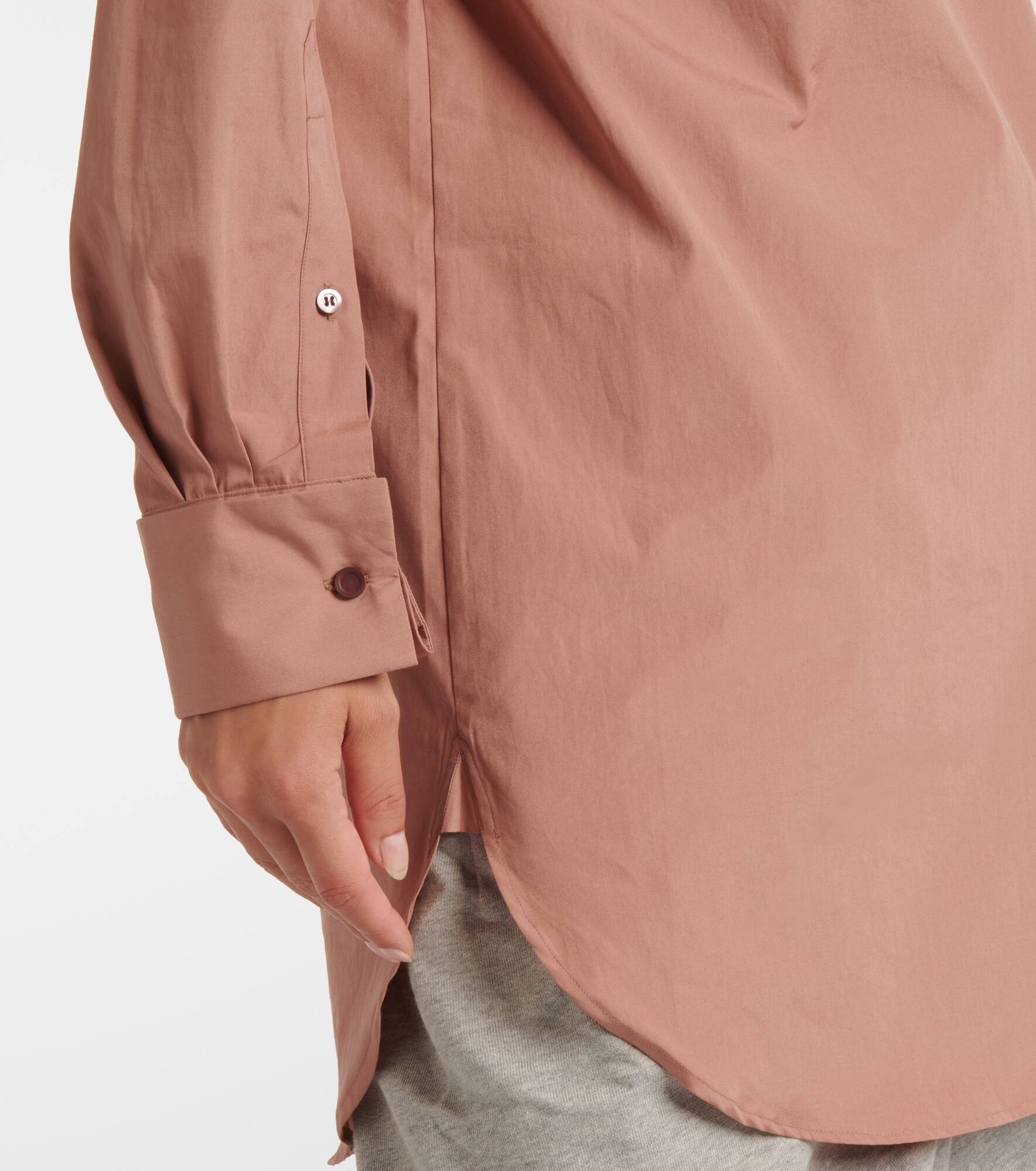 High-neck cotton blouse - 6