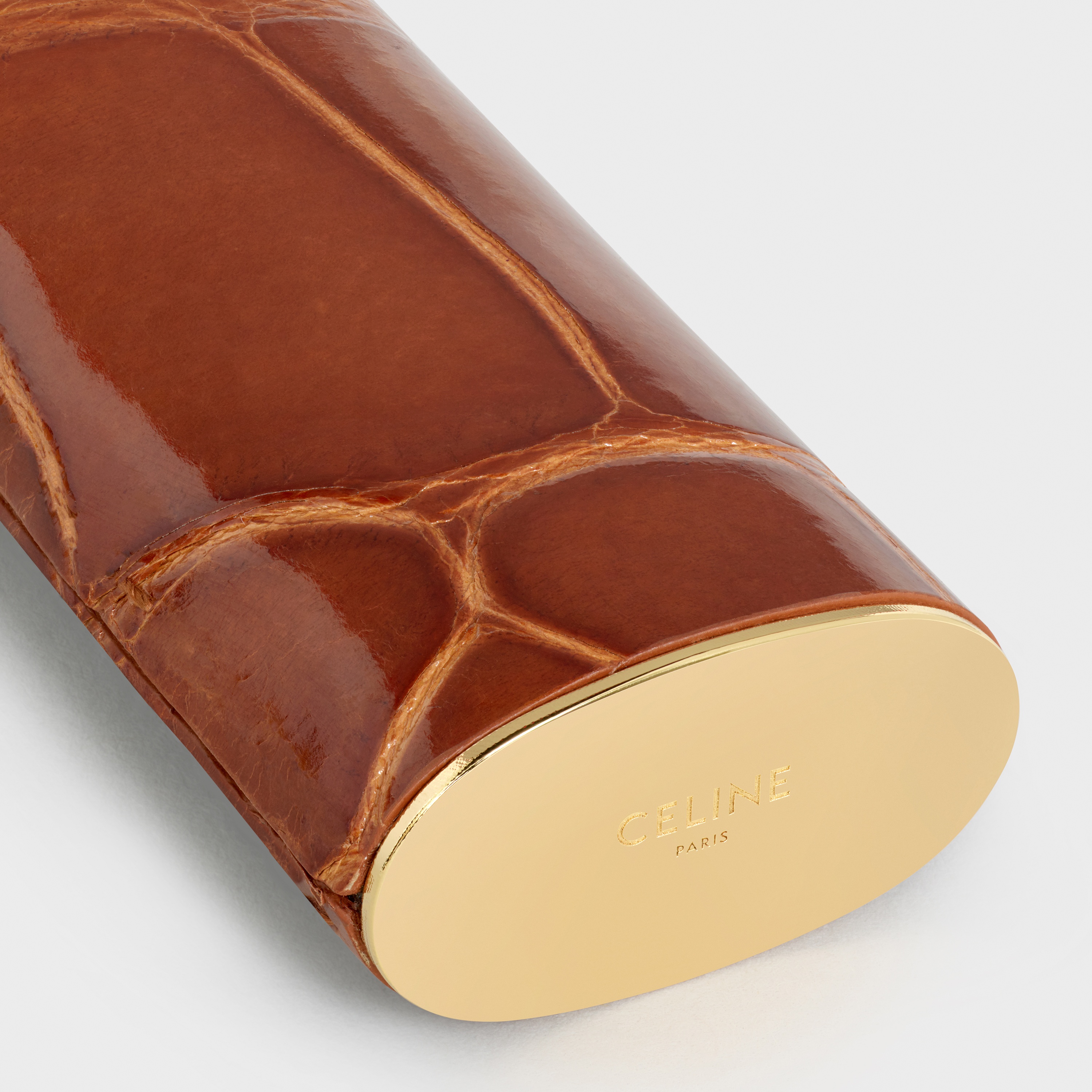 Small Lighter case in Brass and Alligator - 3
