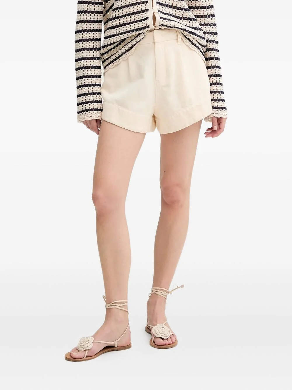 pleated pocket shorts - 1