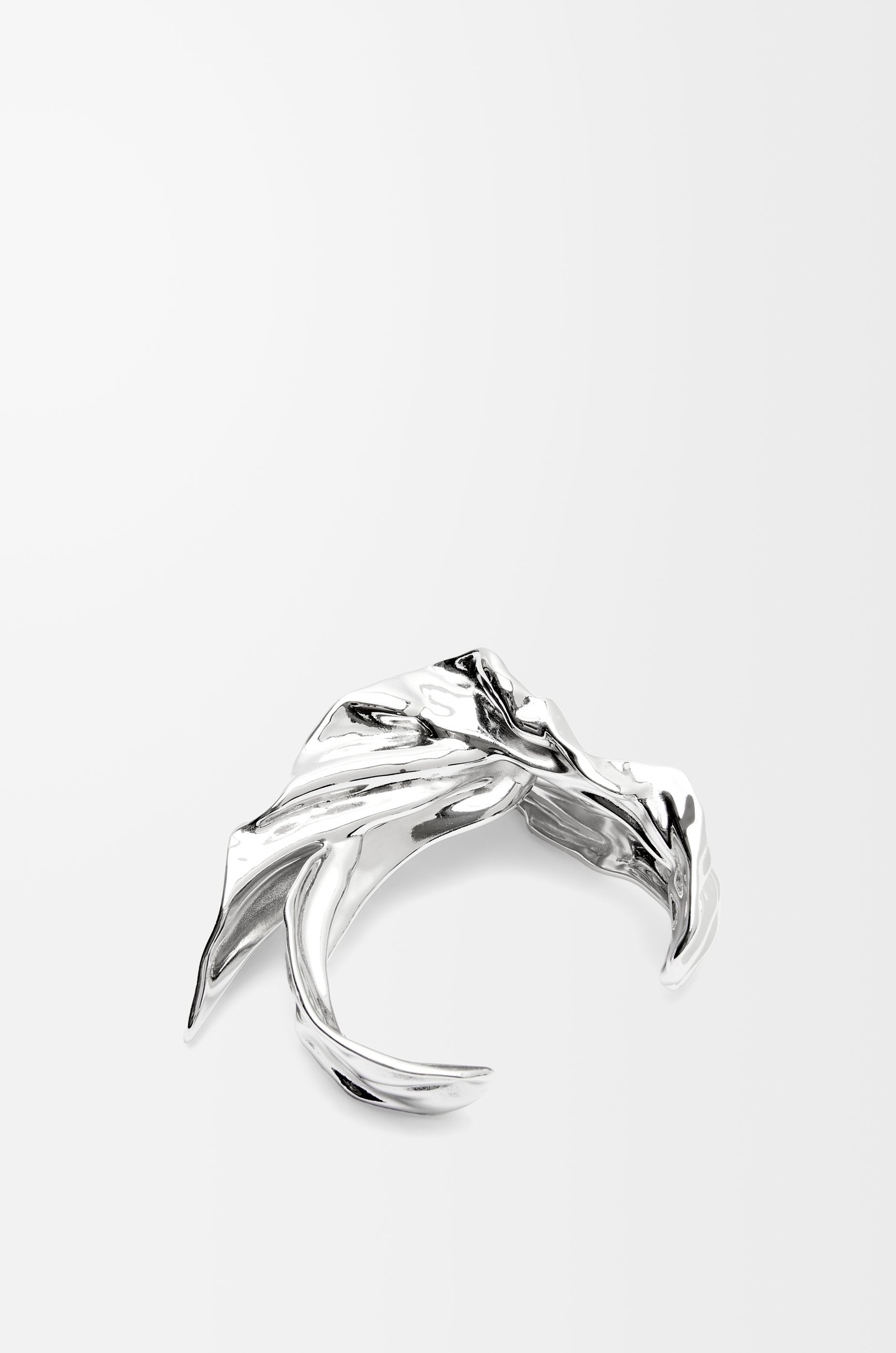 Pleated Fan cuff in sterling silver - 5