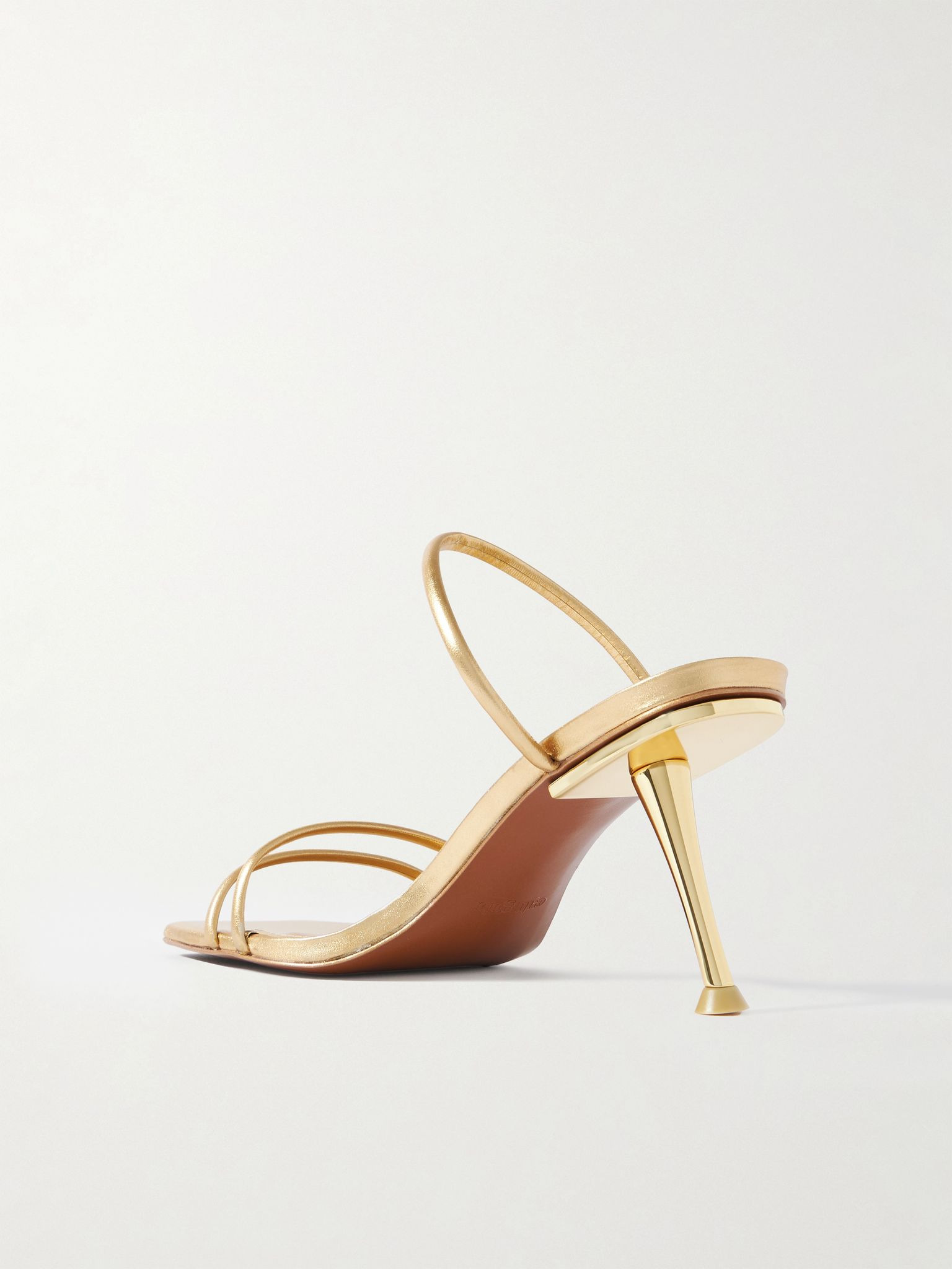 Lydia metallic leather sandals Gold - 3