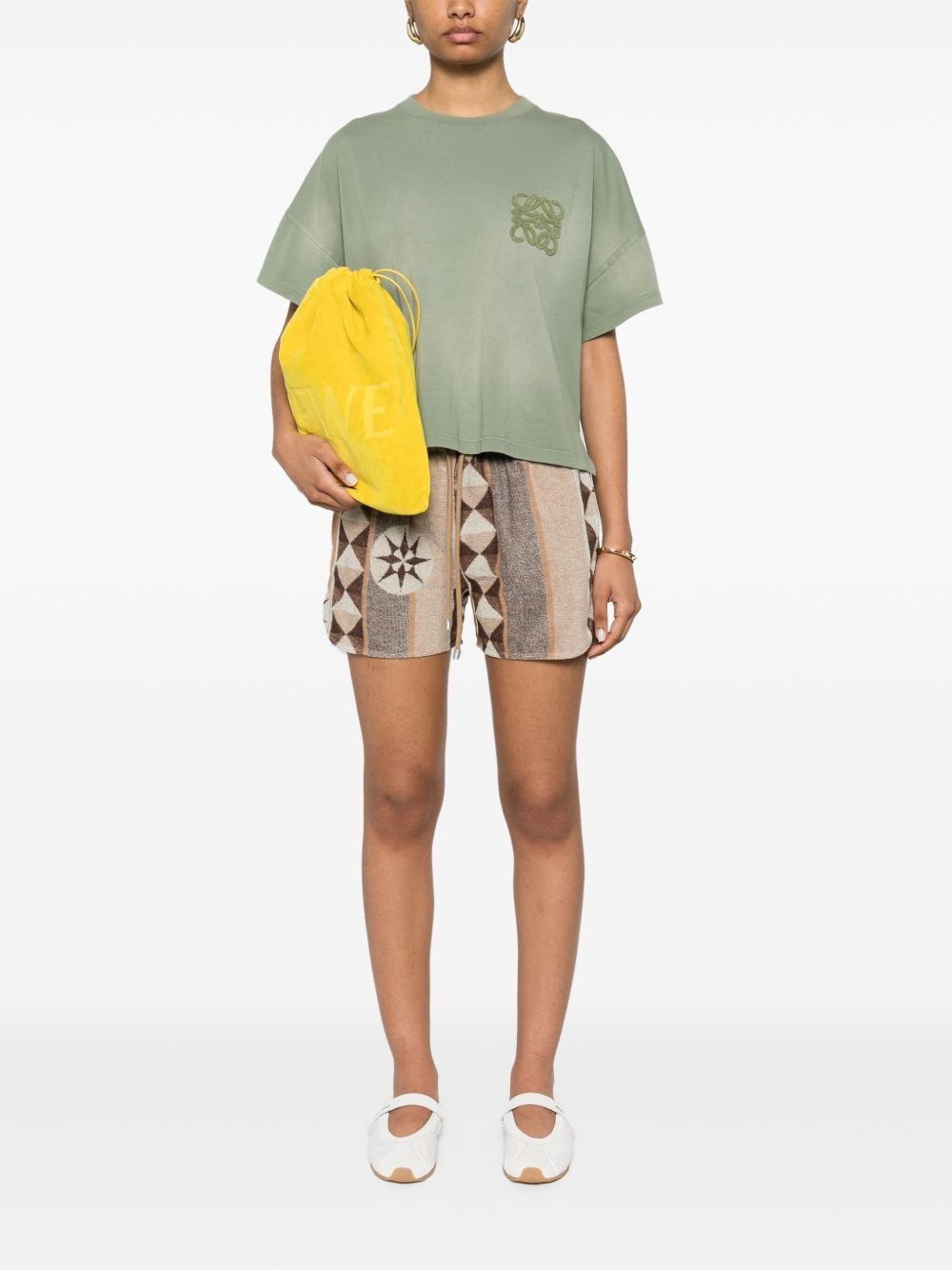 abstract-print shorts - 2