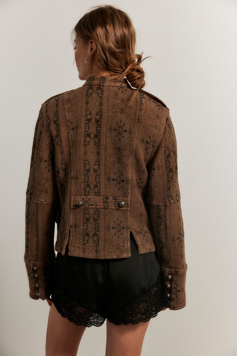 FREE PEOPLE Lotty Jacquard Band Jacket outlook