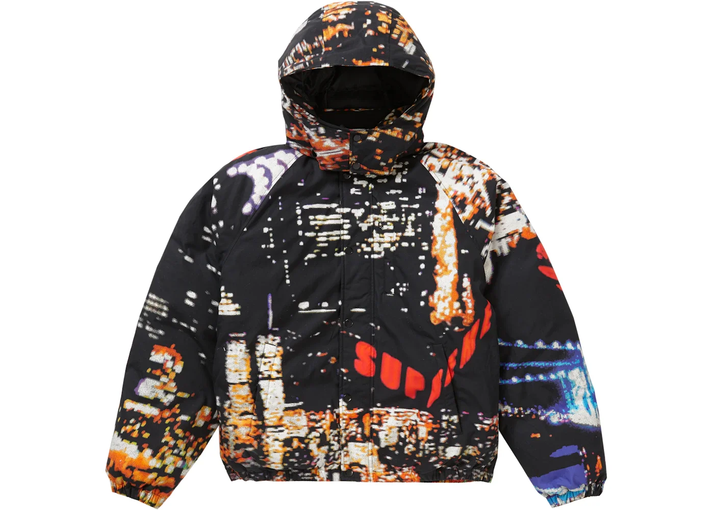 Supreme City Lights Puffy Jacket Black - 1