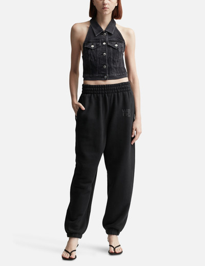 alexanderwang.t HALTER TOP IN COMFORT STRETCH DENIM outlook