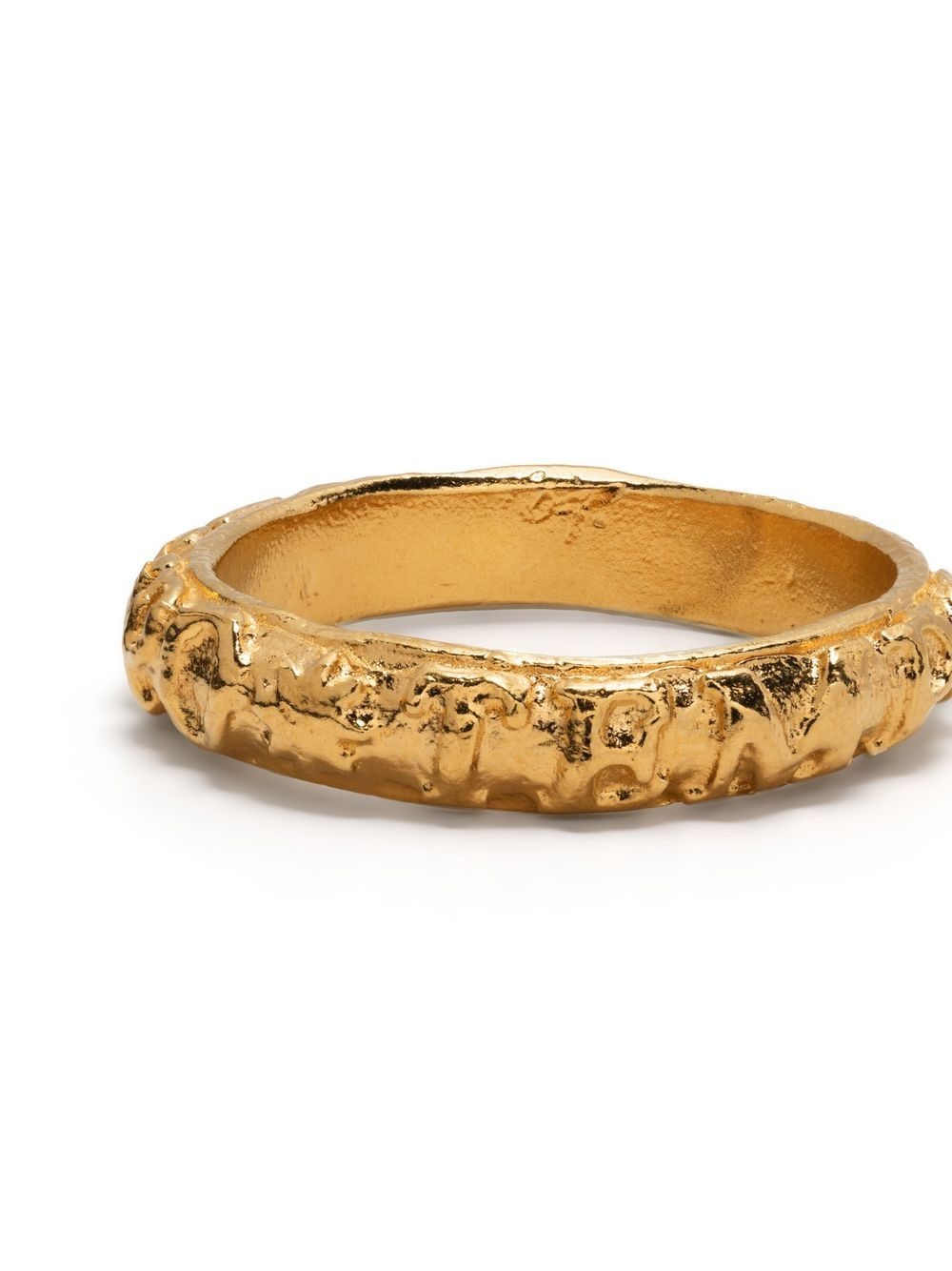 Tempo hammered-effect band ring - 4