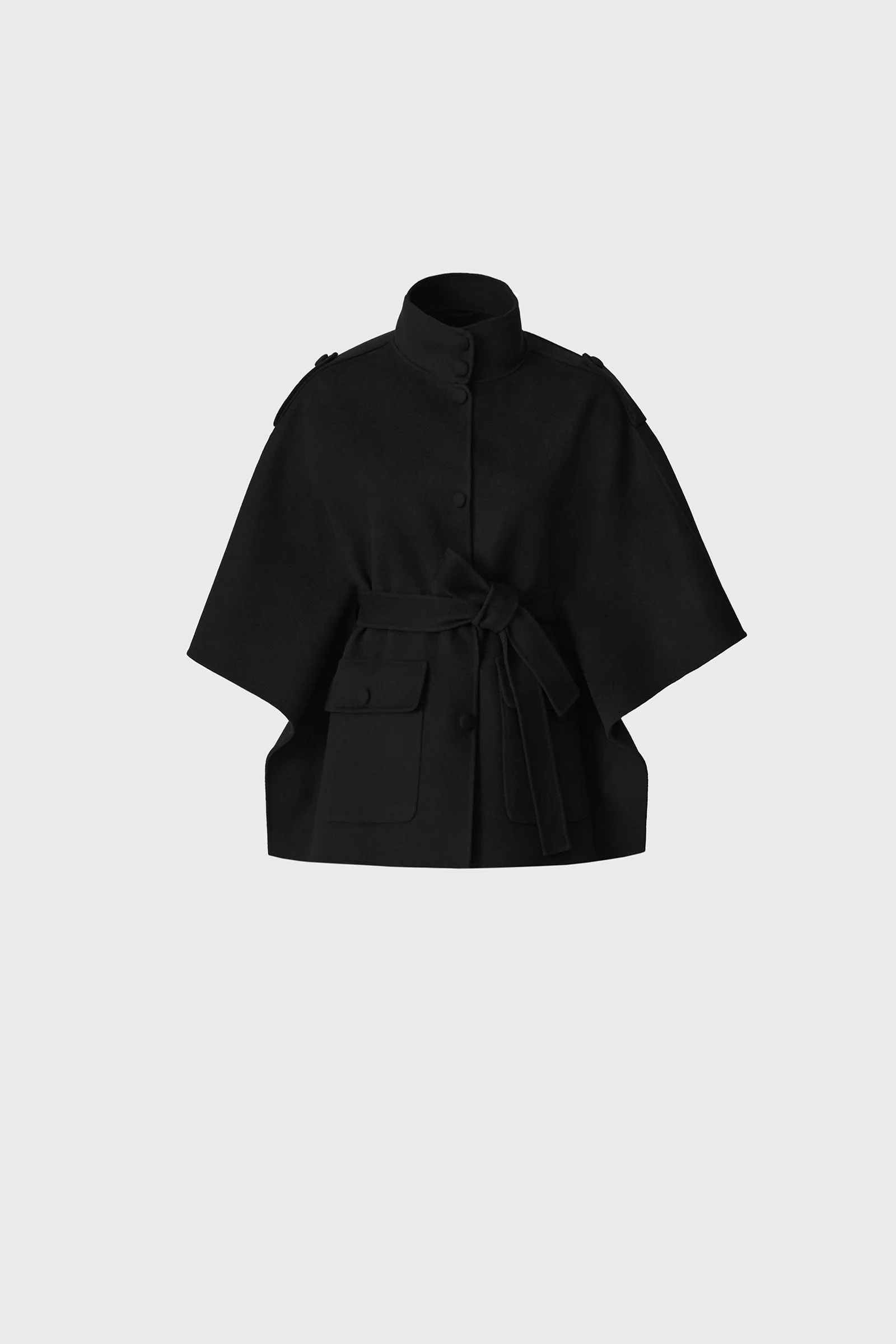 HENRIETTA Double-Face Wool Cape Jacket - 1