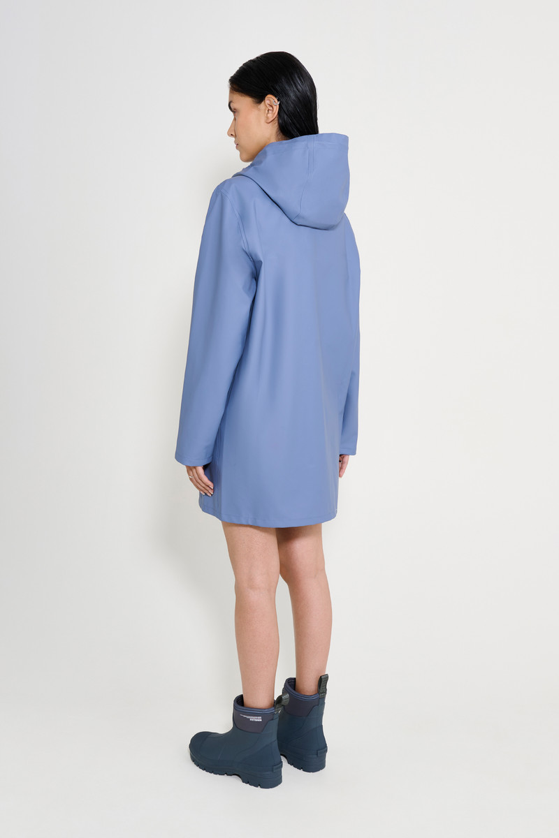Stockholm Lightweight Raincoat Ash Blue 4