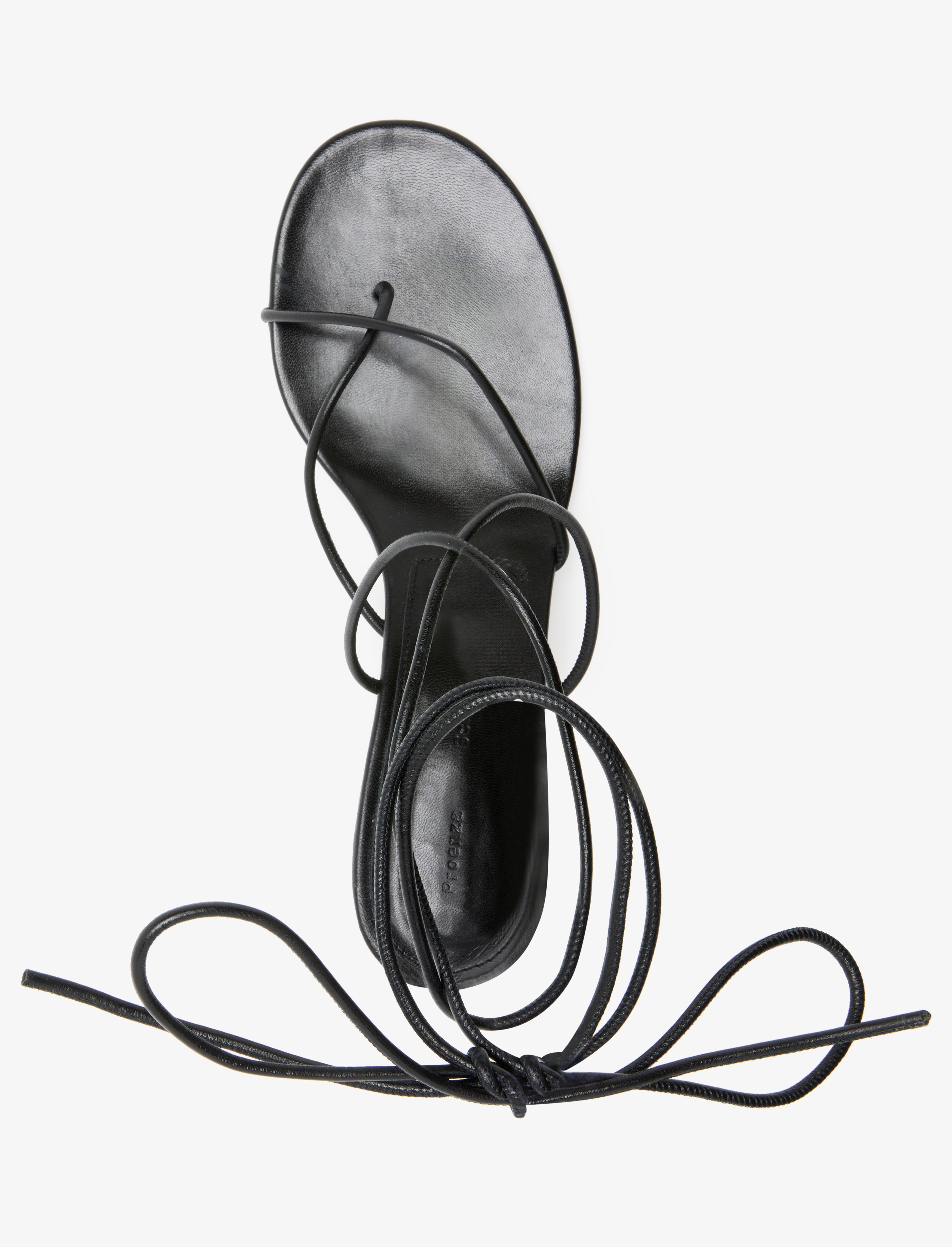 Slash Tie Sandals in Capretto Leather - 4